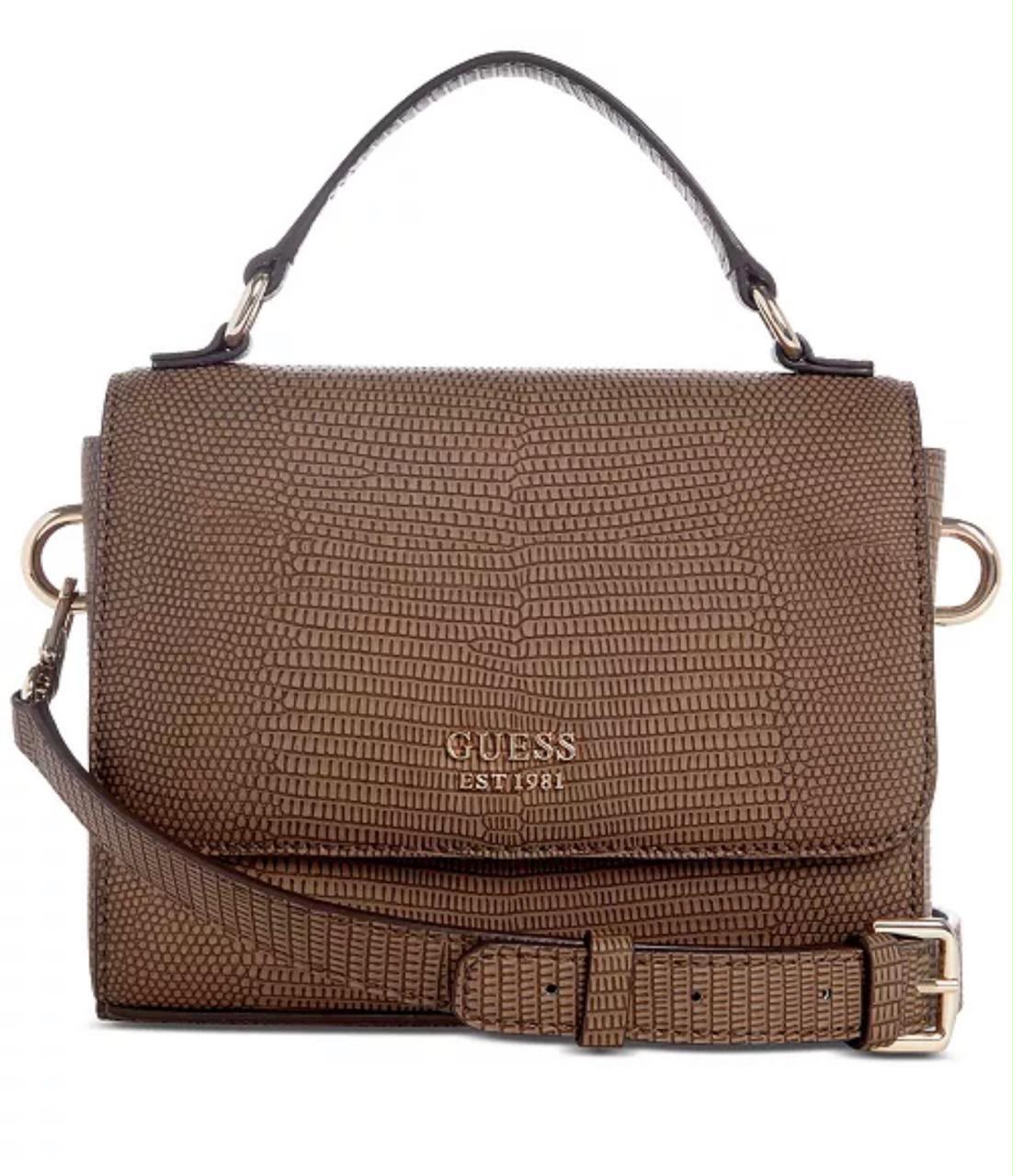 Bolso Guess texturizado café